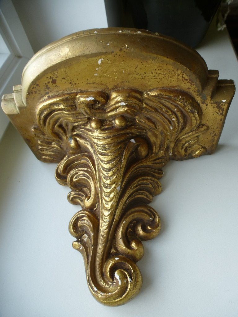 ANCIENNE CONSOLE MURALE EN PLÂTRE ÉPAIS, Enlèvement ou Envoi