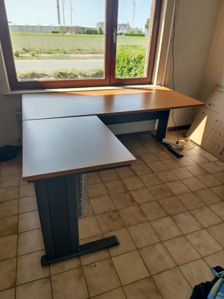 Hoekbureau, Enlèvement, Goulotte de câbles, Noir, Bureau d'angle