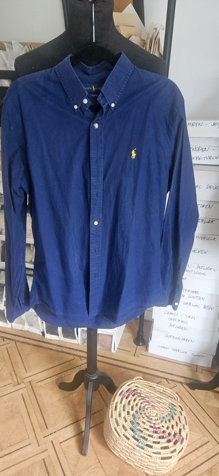 Ralph Lauren slim fit overhemd blauw, Kleding | Heren, Overhemden, Blauw, Ralph Lauren, Ophalen of Verzenden, Halswijdte 41/42 (L)