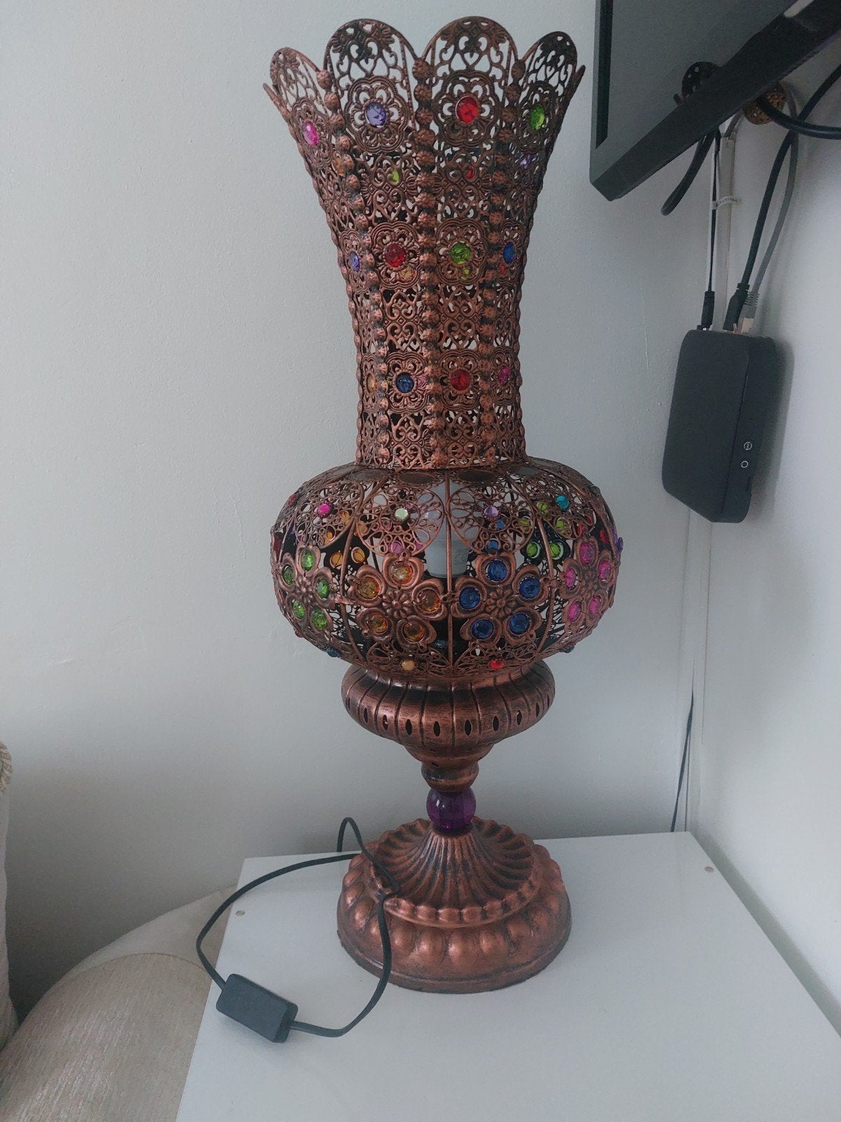 la lampe à decoración, Enlèvement ou Envoi, Avec prise, Matériau naturel, Comme neuf