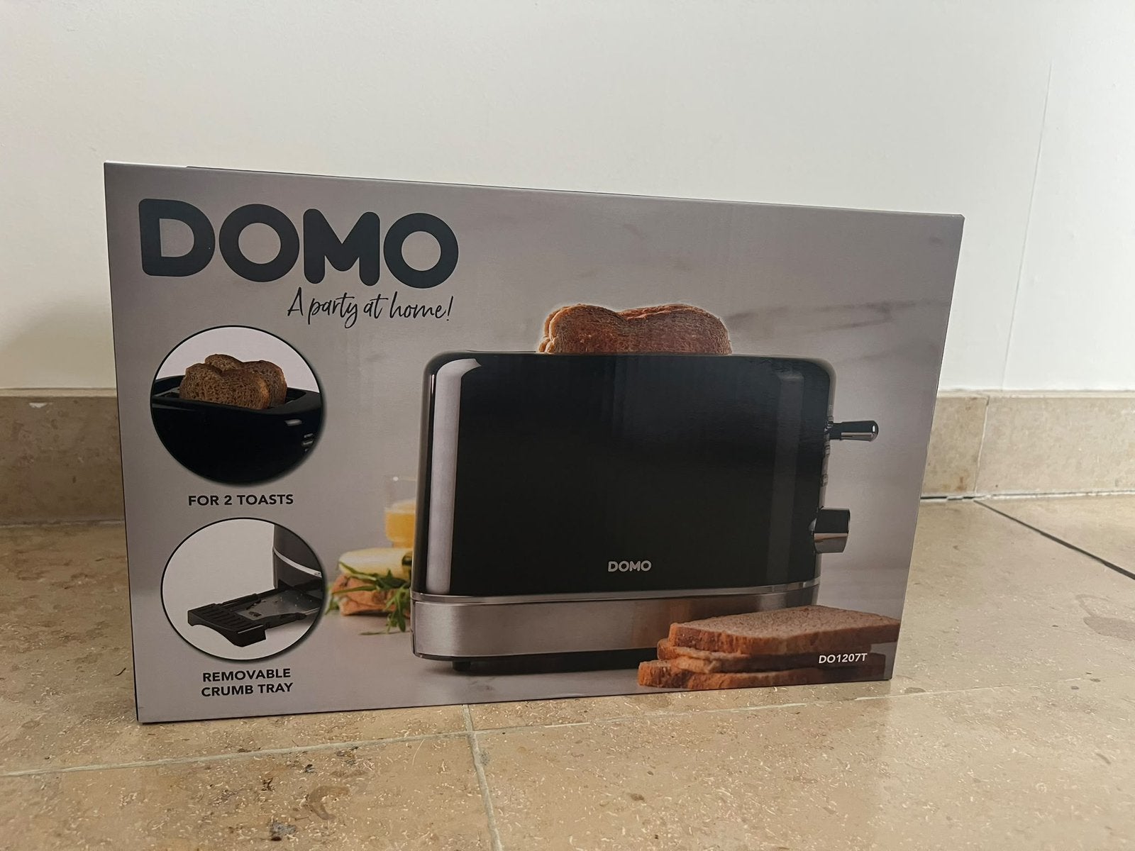 Grille à pain Domo neuf, Enlèvement ou Envoi, Neuf, Ramasse-miettes amovible