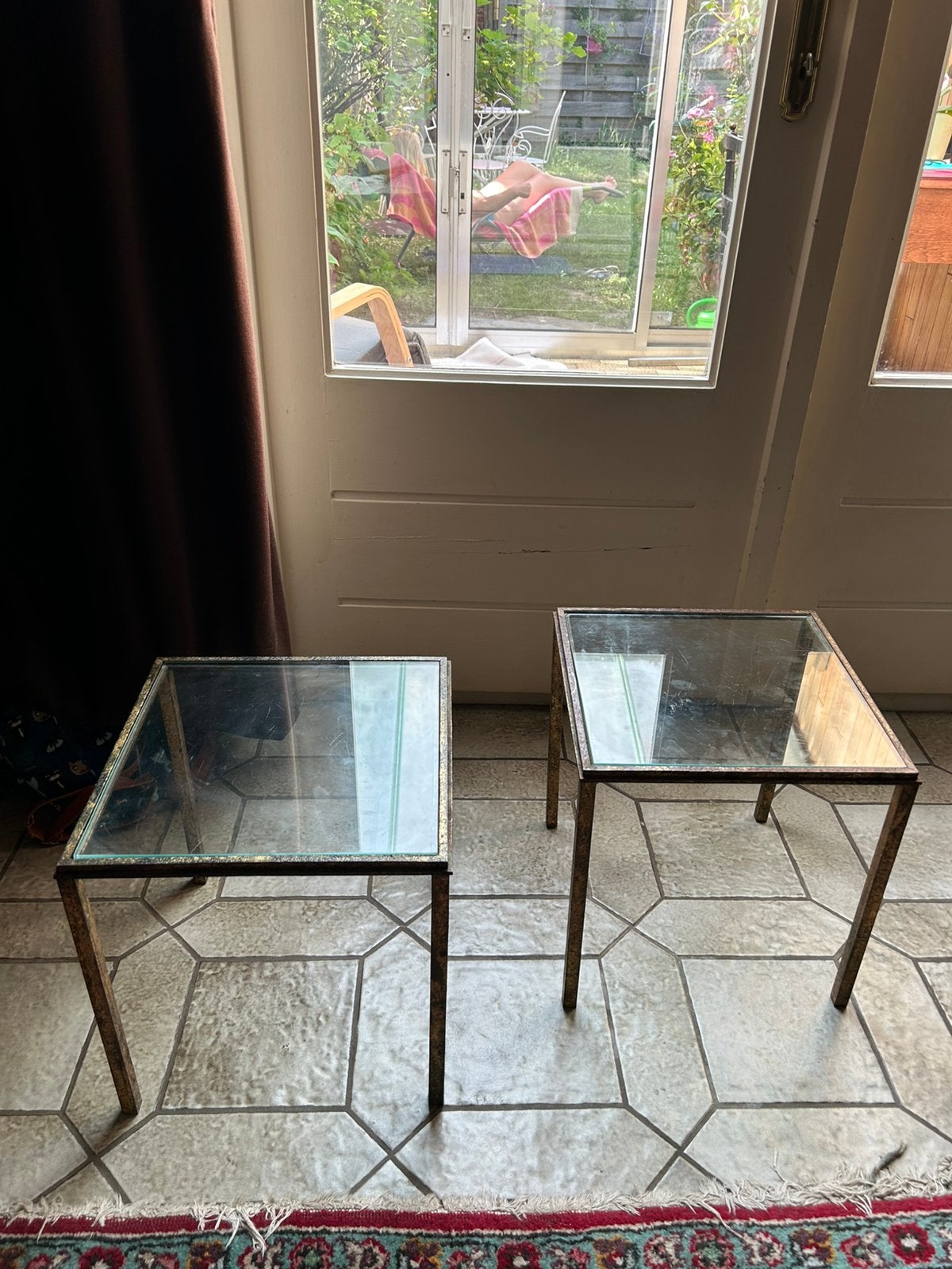 Table basse design année 70, Maison & Meubles, Moins de 55 cm, Carré, Enlèvement, Utilisé