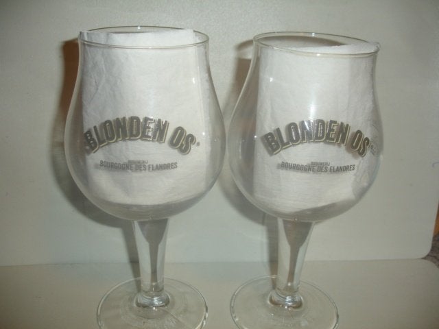 Bierglas Blonden Os, brij. Bourgogne Des Flandres, € 2,00, Ophalen of Verzenden, Zo goed als nieuw, Glas of Glazen, Overige merken
