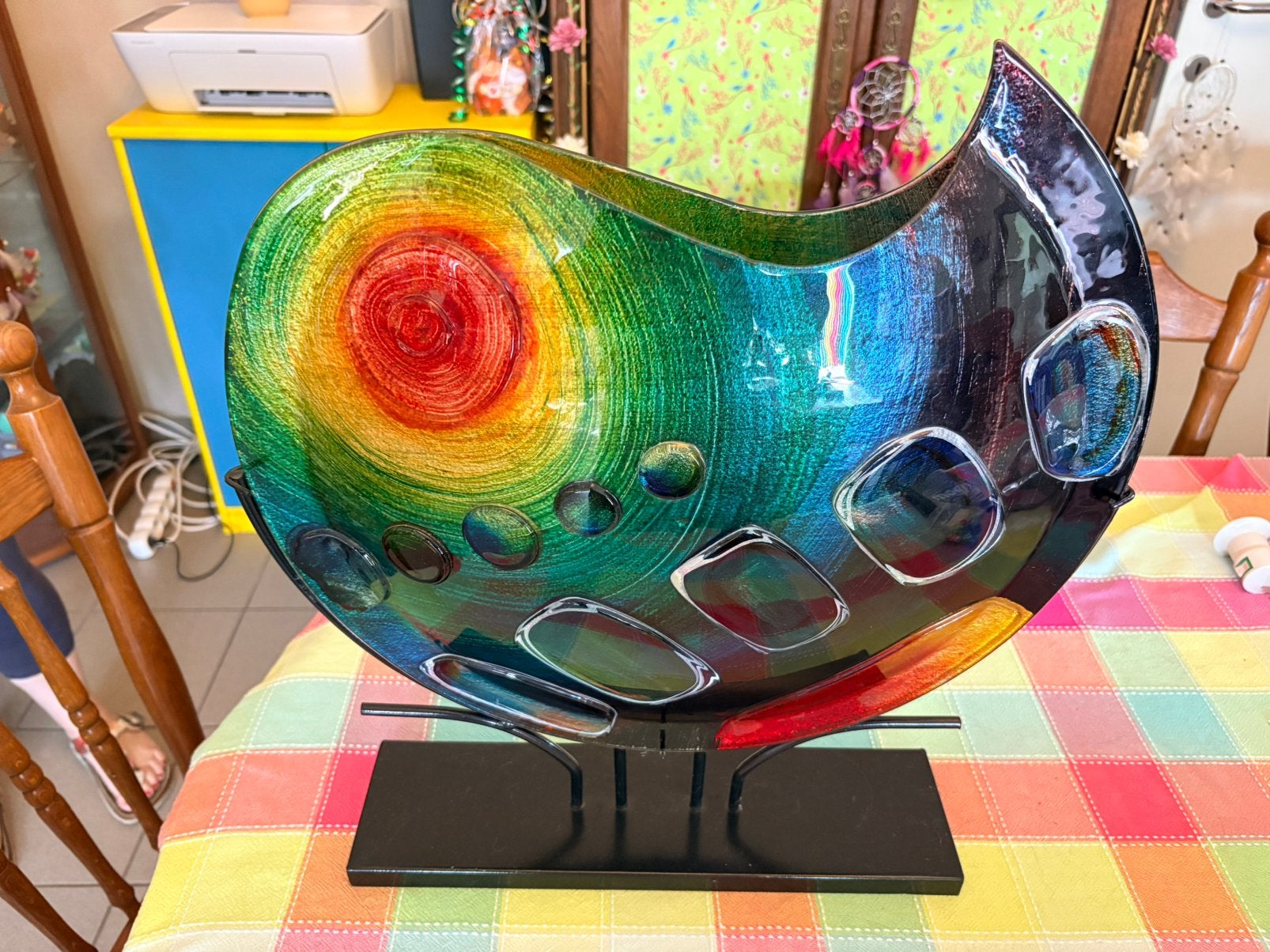Kleurrijke vaas, Antiquités & Art, Enlèvement
