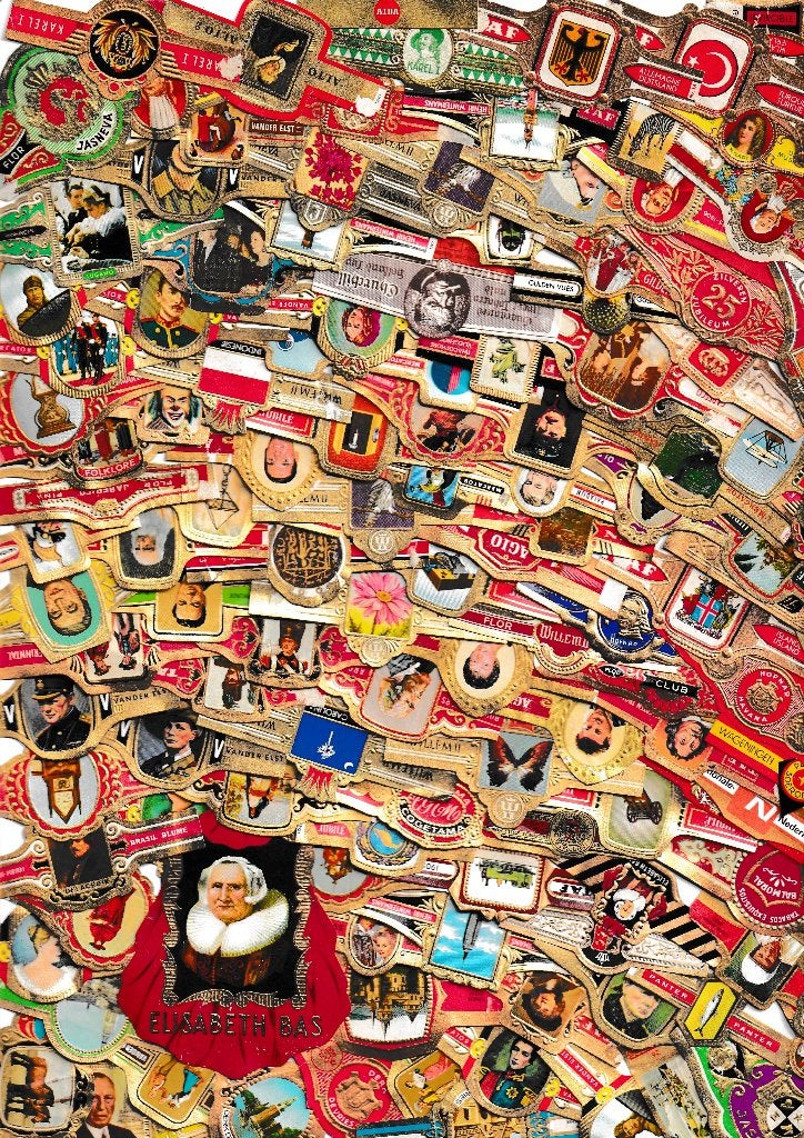 lot van 1000 stuks oude sigarenbandjes van varia ,, Ophalen of Verzenden, Gebruikt, Sigarenbandjes