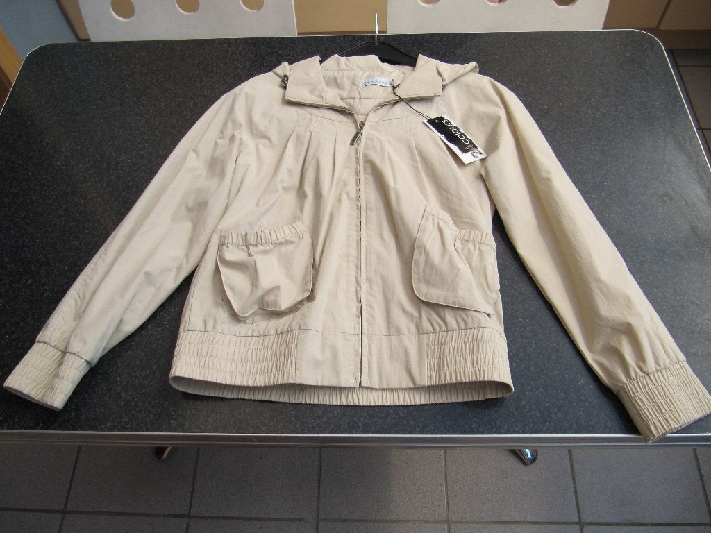 nieuw korte jas met kap beige, ecru 40, 24 Colours, Ophalen of Verzenden, Nieuw, Maat 38/40 (M), Beige