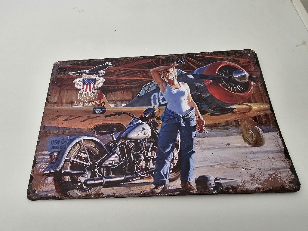 PLAQUE EN METAL HARLEY DAVIDSON, Collections, Marques automobiles, Motos & Formules 1, Enlèvement, Comme neuf, Motos