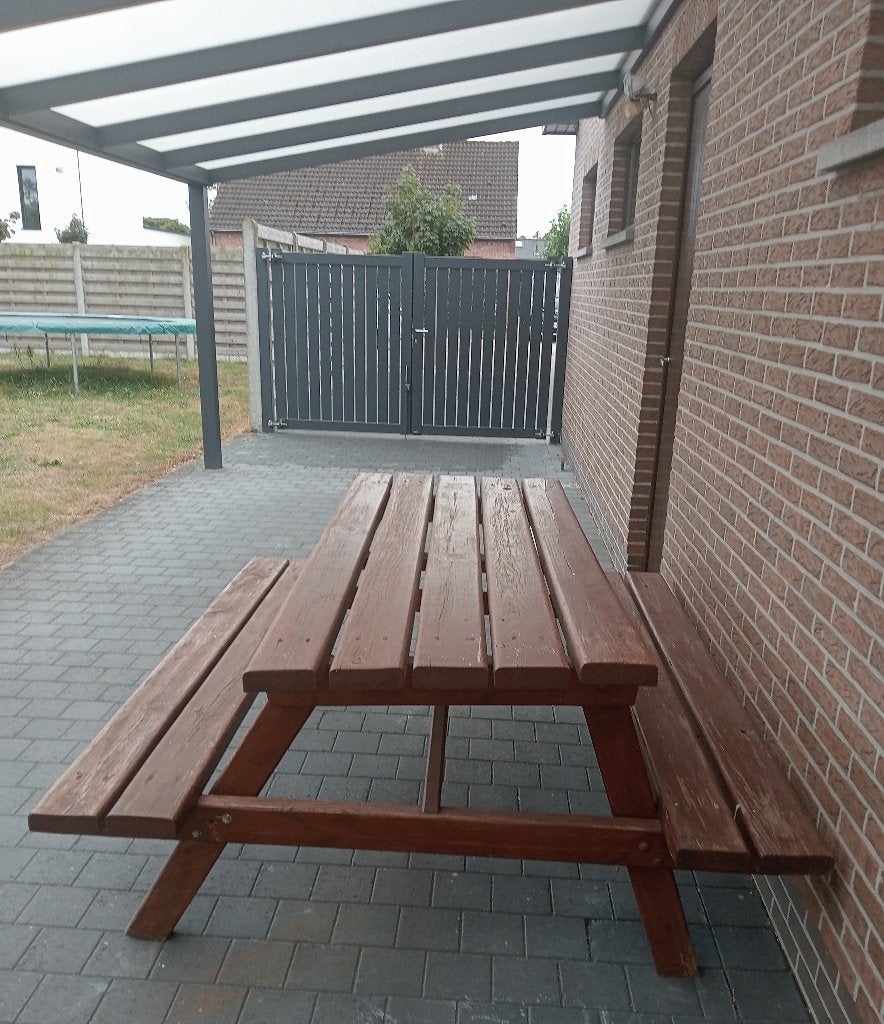 Picknicktafel, Jardin & Terrasse, Tables de pique-nique, Enlèvement, Utilisé, Rectangulaire, Bois