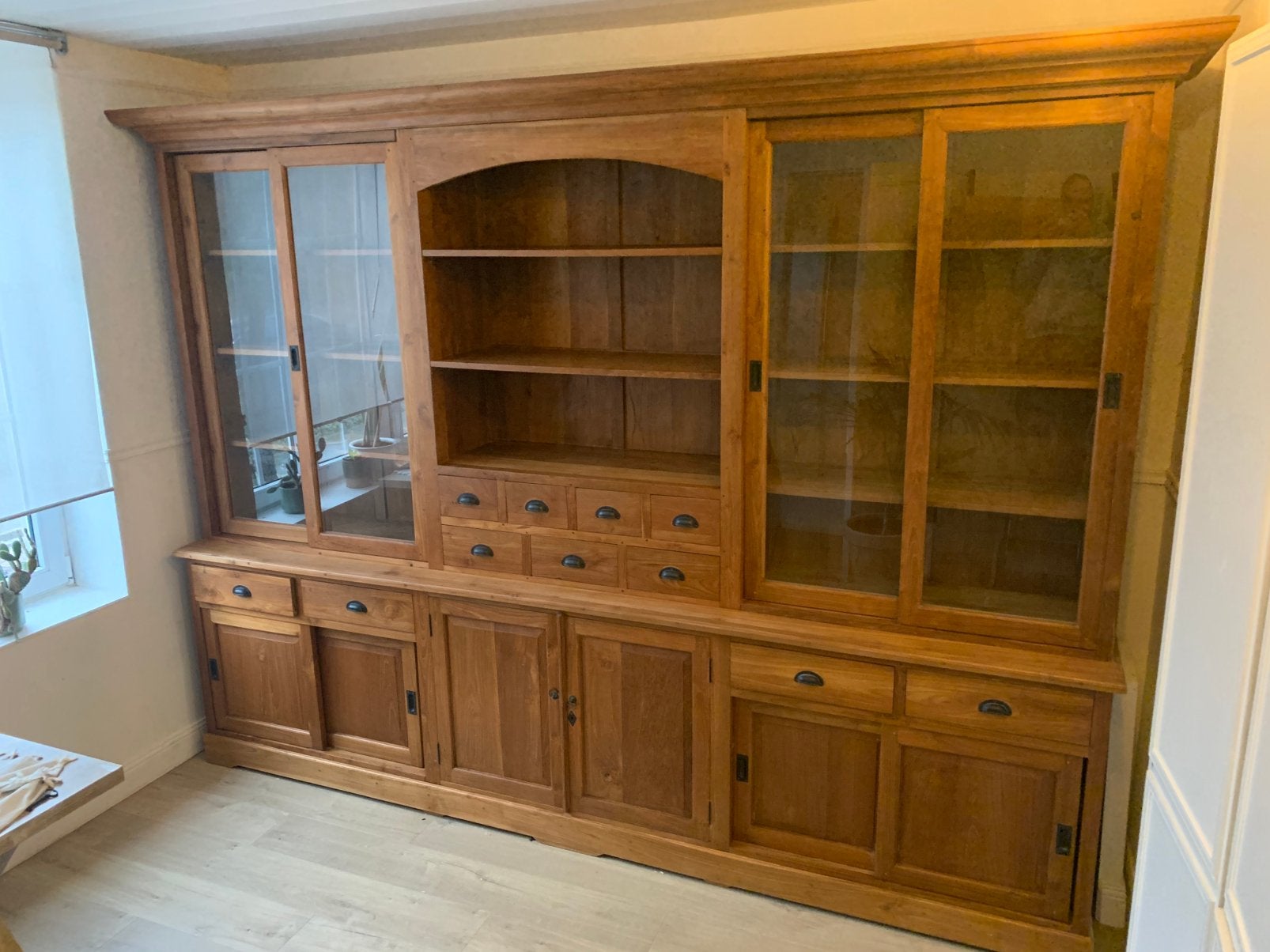 Meuble buffet en teck Teak Tuan 300 KD, Maison & Meubles, Enlèvement, Comme neuf, Avec tiroir(s)