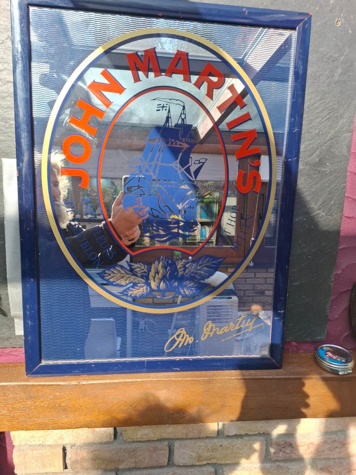Miroir publicitaire John Martin’s, Collections, Enlèvement, Utilisé, Panneau publicitaire