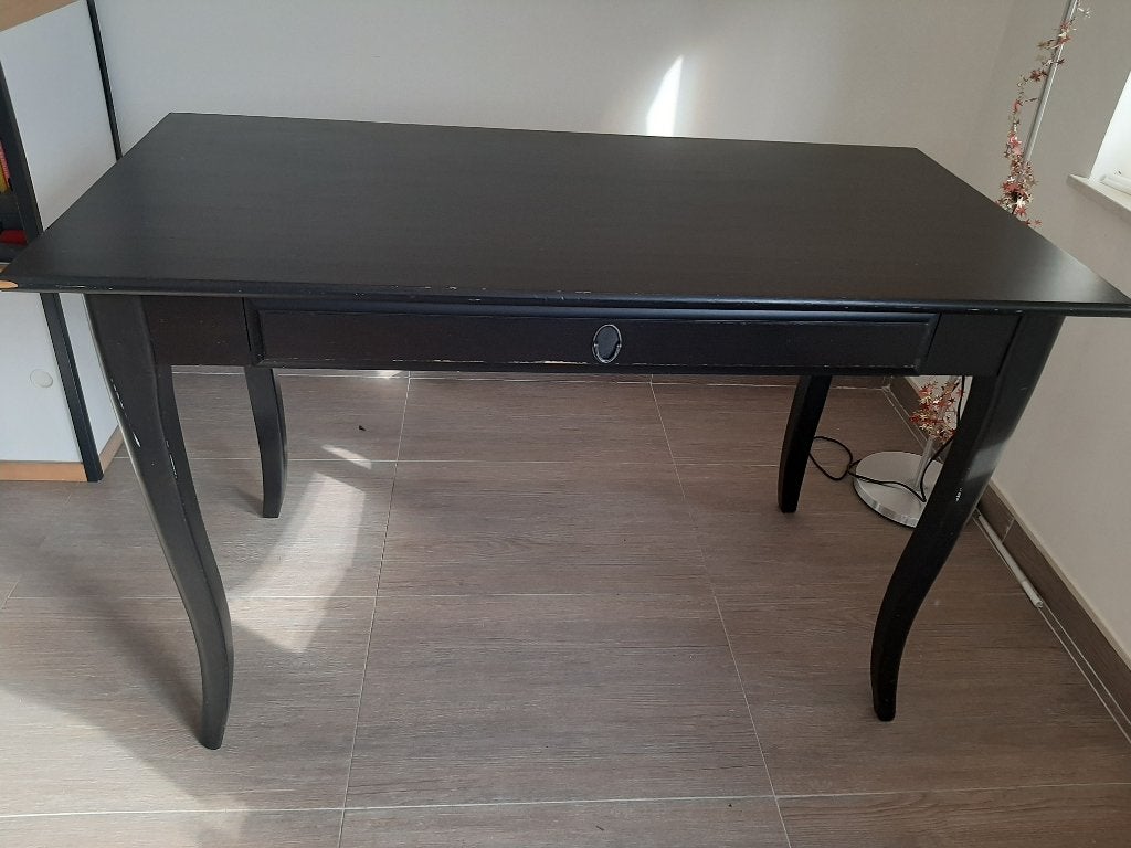 Bureau noir en bois, Enlèvement, Utilisé, Noir, Bois
