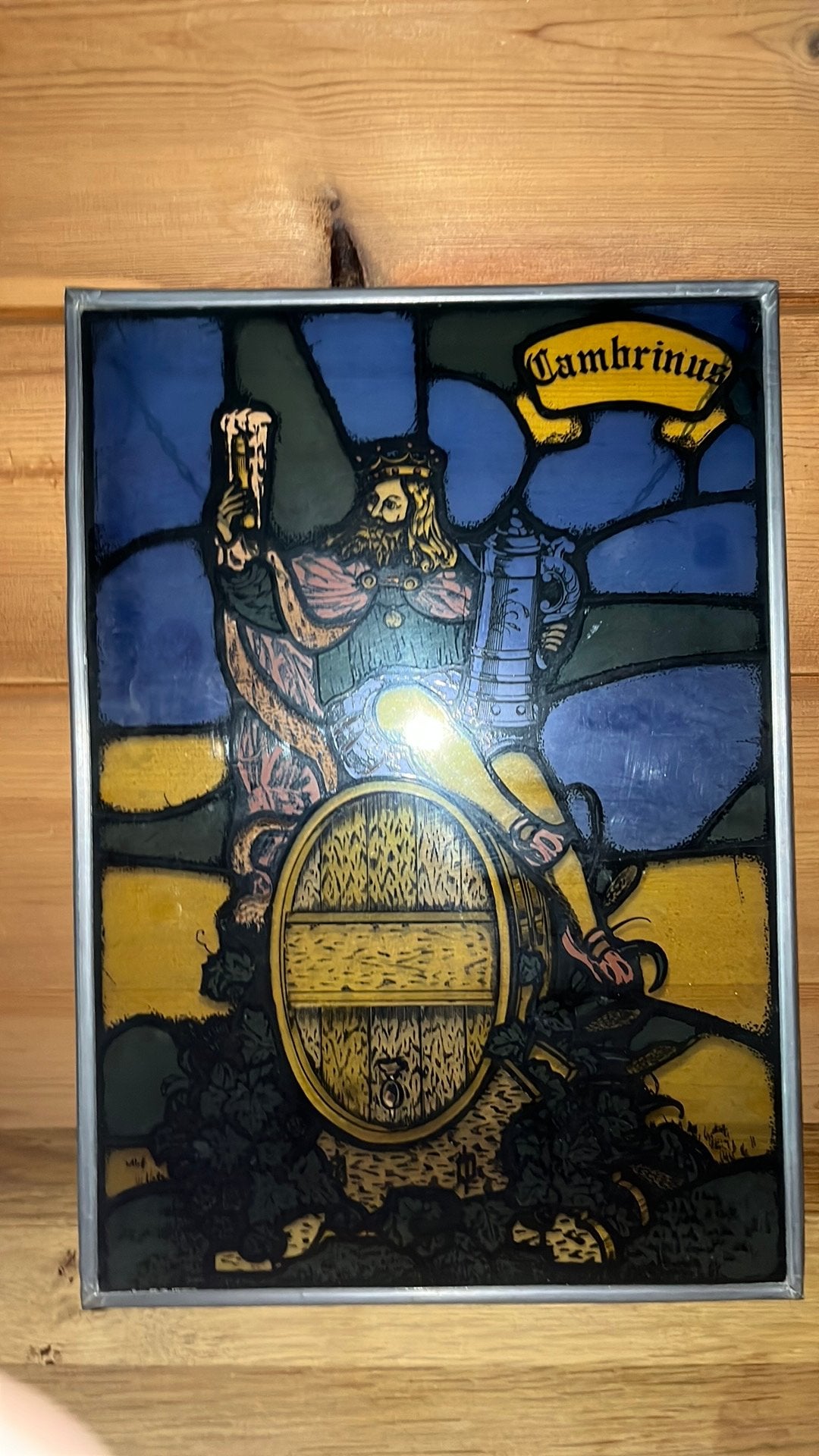 Glaswerk in lood Cambrinus, Ophalen