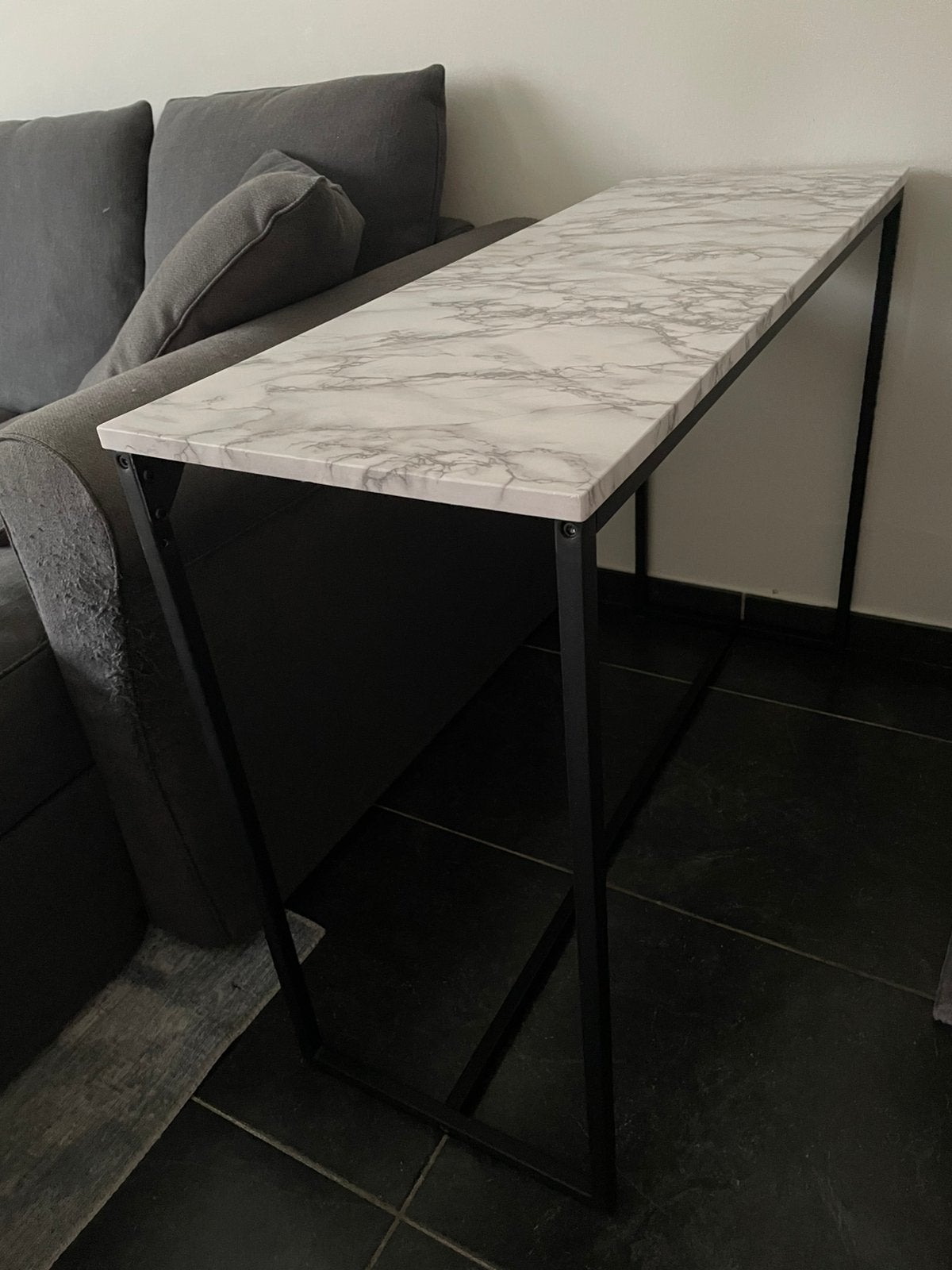 Bijzettafel marmer look, Ophalen, Zo goed als nieuw, Kunststof