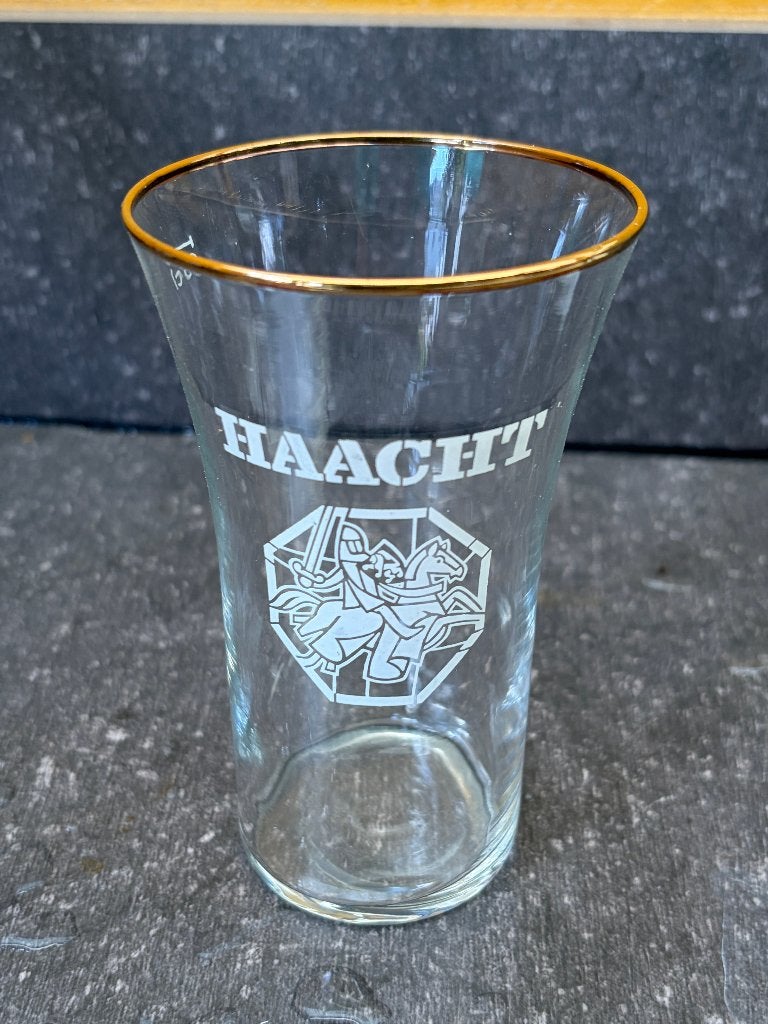 12 Oude Haacht bierglazen, Verzamelen, Ophalen, Nieuw, Bierglas