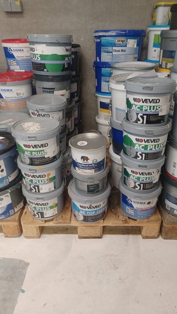 Professionele verf muurverf, plafondverf, lakken en primers, 5 tot 10 liter, Ophalen of Verzenden, Zo goed als nieuw, Verf