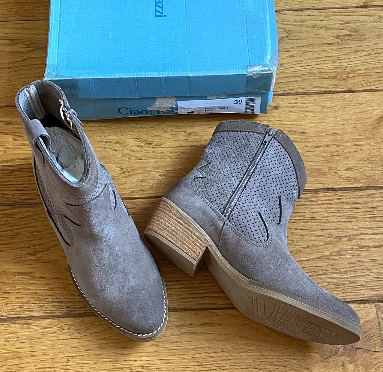 Nieuwe cowboy laarsjes Ciao Ragazzi dames maat 39, Kleding | Dames, Verzenden, Lage of Enkellaarzen, Nieuw, Grijs