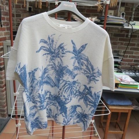Fijn pulleke nieuw wit print blauw Marie Méro mt 36 (38-40), Kleding | Dames, Maat 38/40 (M), Blauw, Ophalen of Verzenden, Marie Méro