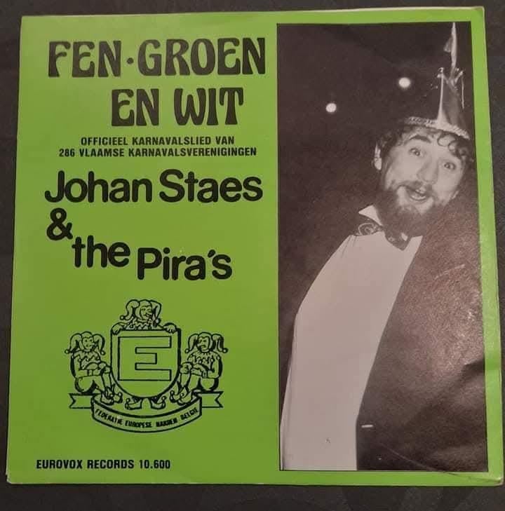 Carnaval Fen groen en wit., Ophalen of Verzenden