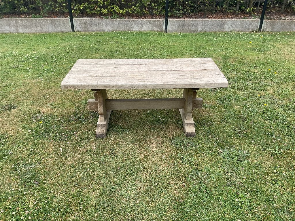 Rustiek zwaar buiten salontafel.1m20x55. 50 hoog, Tuin en Terras, Ophalen
