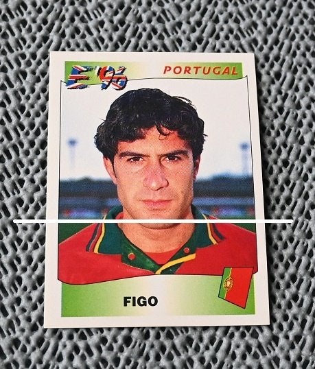 Panini/Europe 96/Portugal/Noir noir/Figo, Envoi, Comme neuf, Affiche, Image ou Autocollant