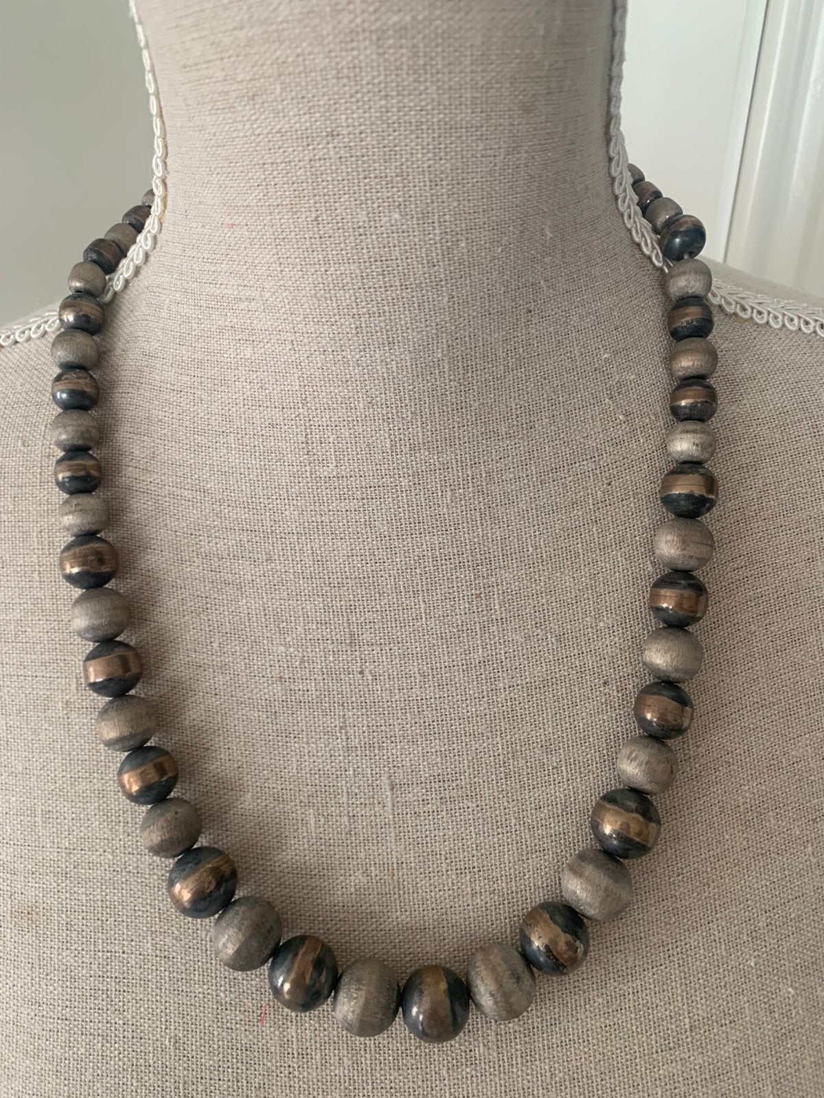 Vintage ketting, Ophalen of Verzenden, Gebruikt, Zilver