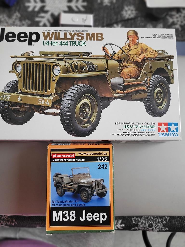 Tamiya Jeep Willys MB 1/35 TAMIYA  + ACCESSOIRES, Hobby en Vrije tijd, 1:32 tot 1:50, Overige typen, Nieuw, Ophalen of Verzenden