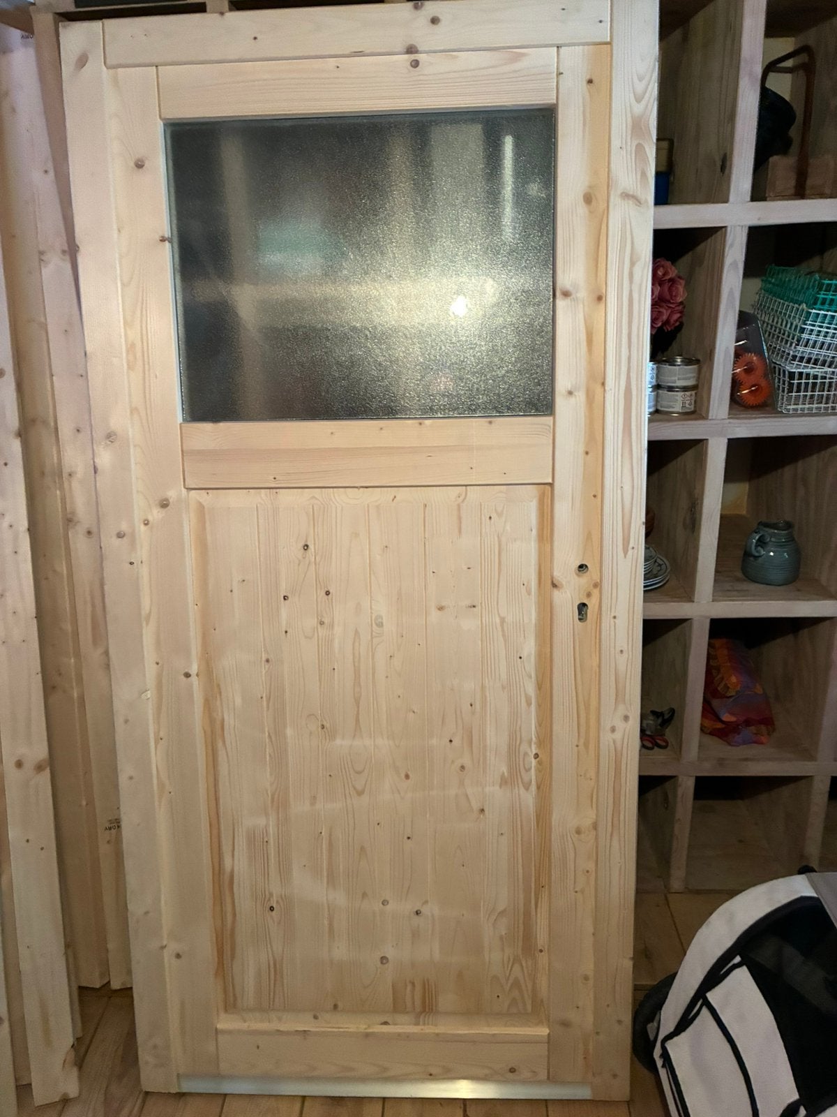 Grenen buiten deur, Bricolage & Construction, Neuf, Porte extérieure, Enlèvement, 80 à 100 cm