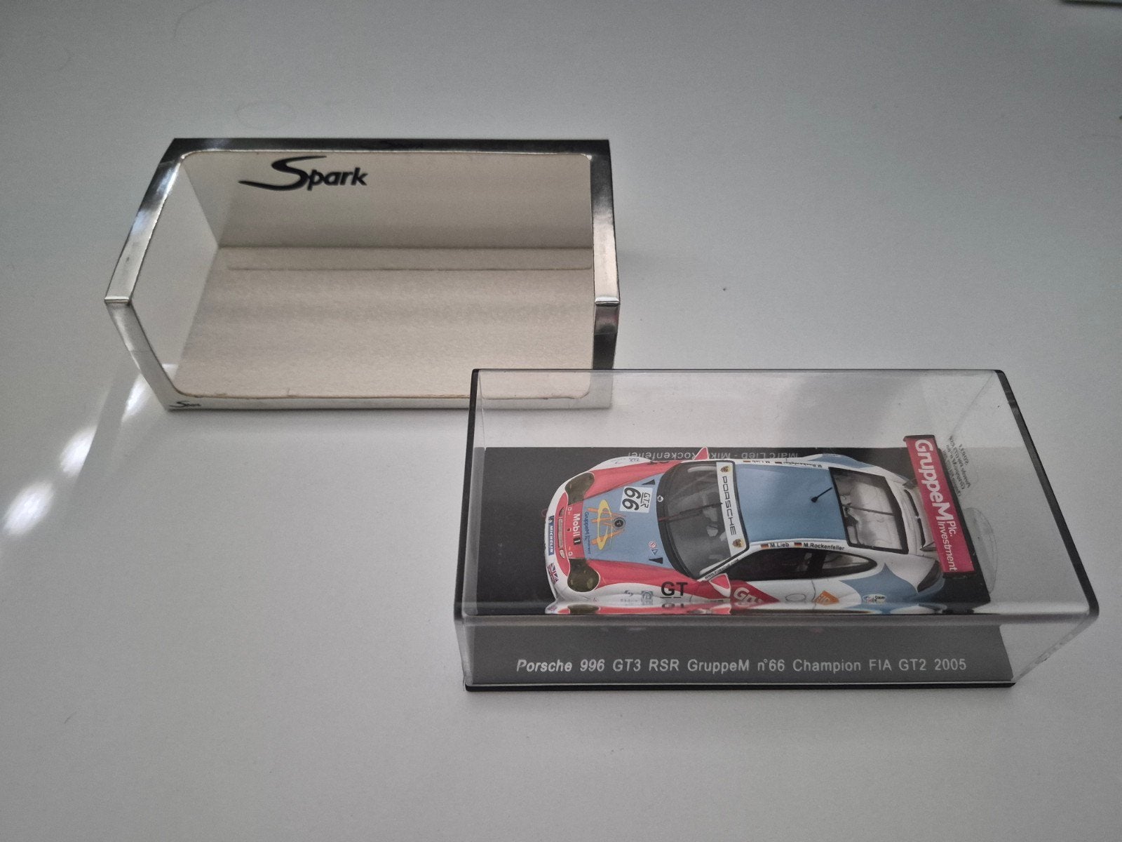 Spark 1/43 Porsche 996 GT3 RSR GruppeM n66 S0903, Hobby en Vrije tijd, Modelauto's | 1:43, Ophalen of Verzenden, Nieuw, Auto, Overige merken