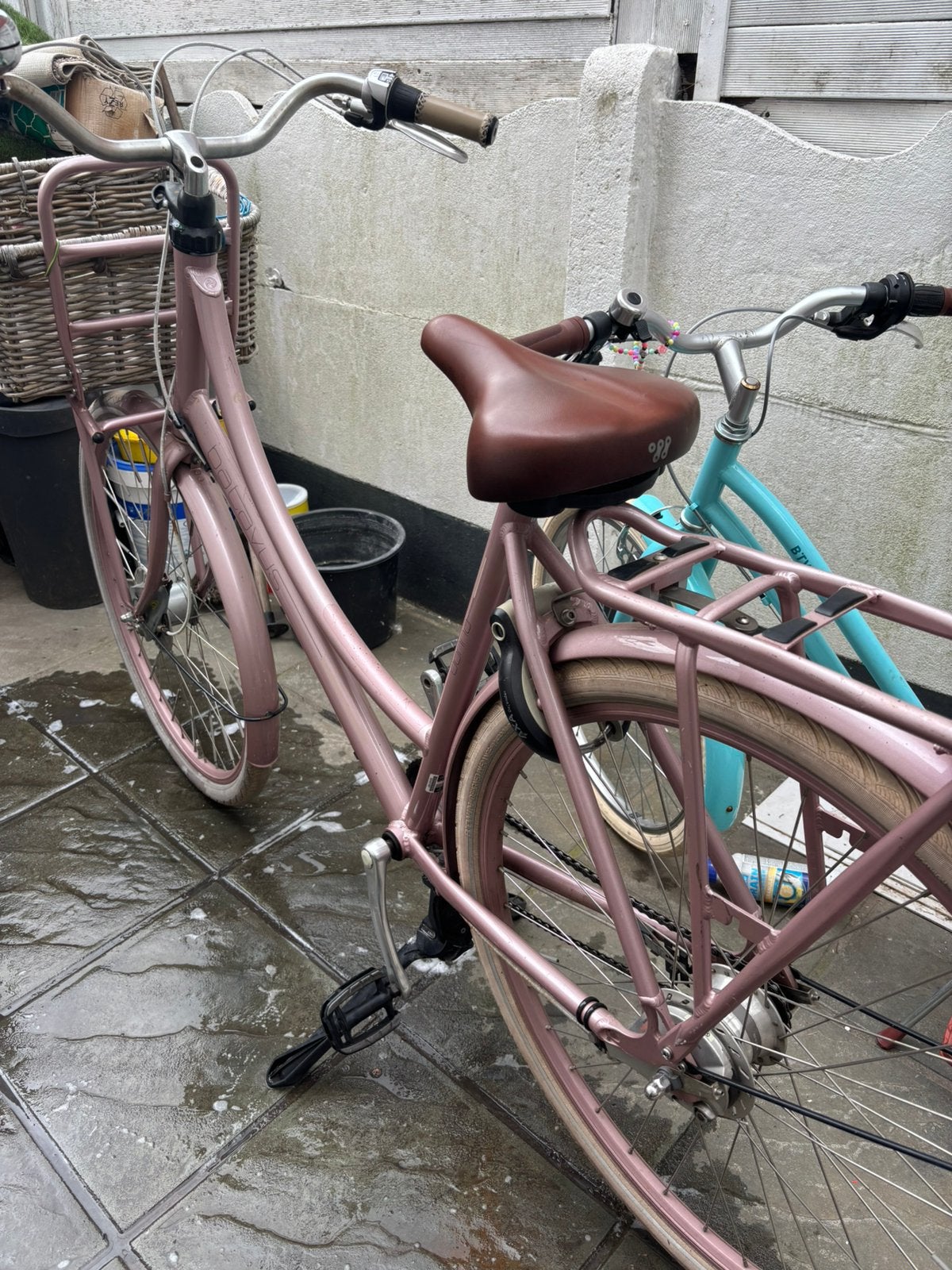 Roze Damesfiets BATAVUS, Ophalen, Gebruikt, Velgrem, Versnellingen