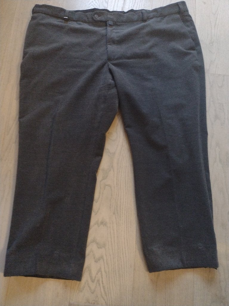 Grijze ribfluwelen kwaliteitsvolle broek - 136 cm breedte, Ophalen, Maat 46/48 (XL) of groter, Zo goed als nieuw, Grijs