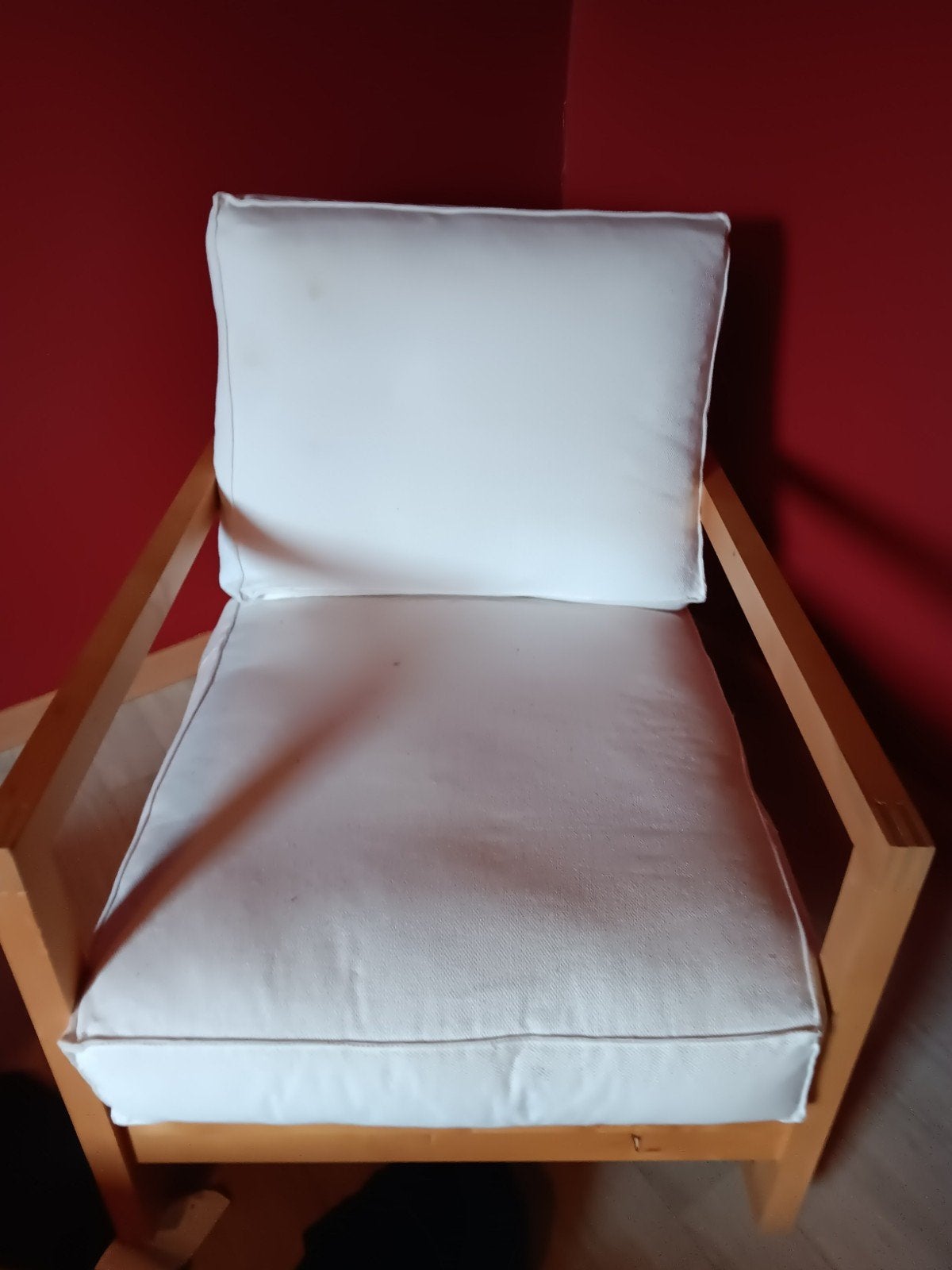 fauteuil tissu beige, Maison & Meubles, Enlèvement, Beige