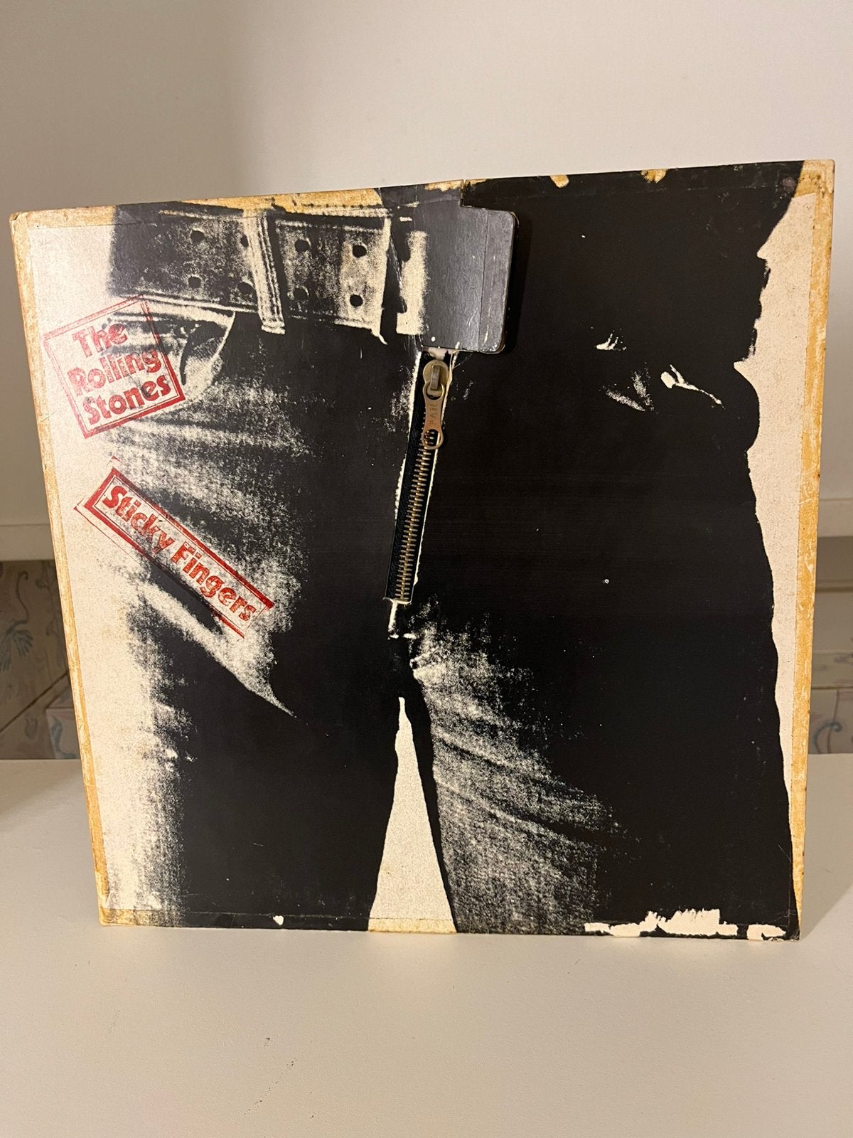 LP Rolling Stones “Sticky Fingers” Zipp sleeve, Ophalen of Verzenden, Gebruikt, LP