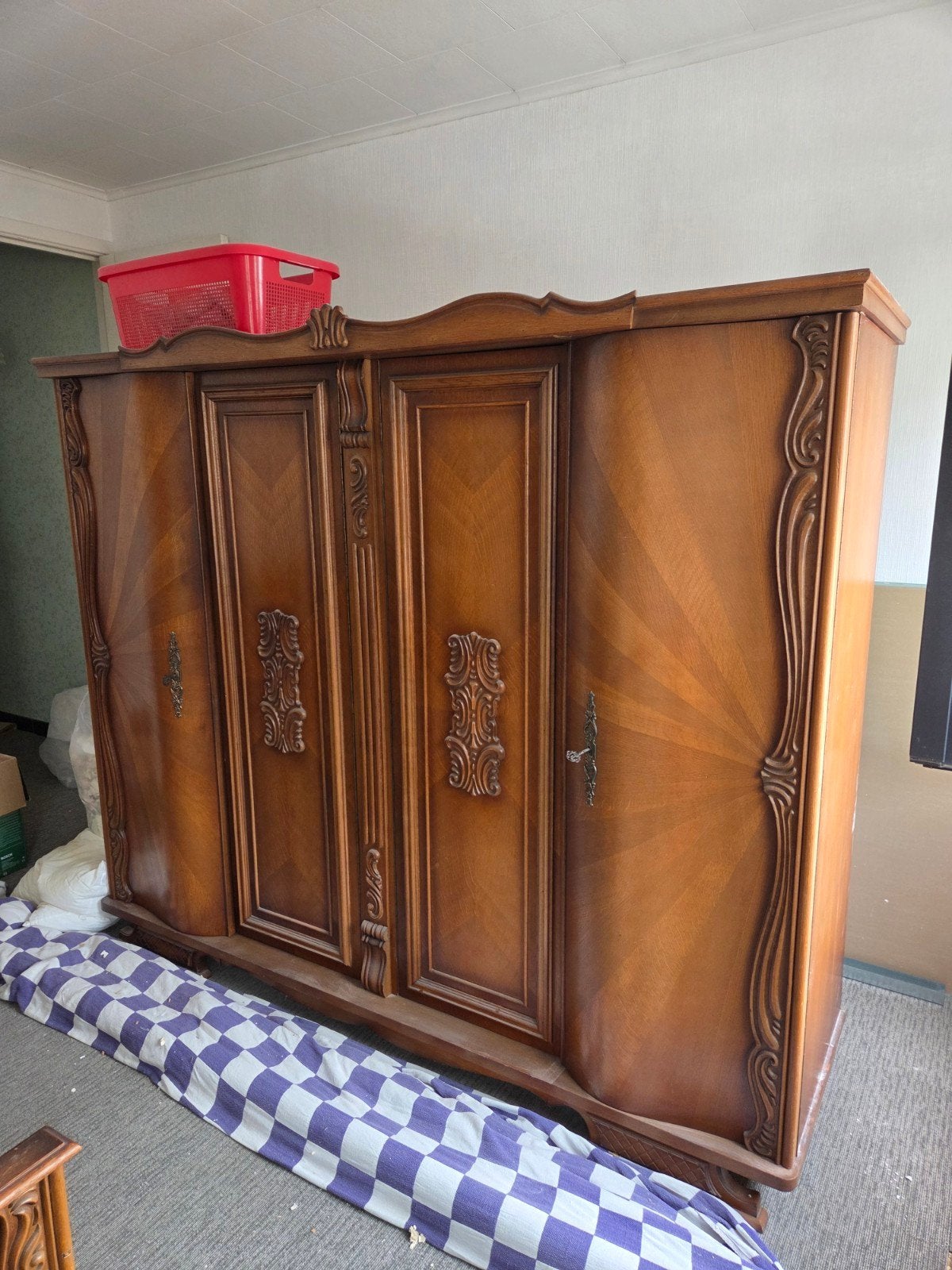 GRATIS vintage slaapkamer set jaren 1960, Ophalen, Gebruikt, Tweepersoons, Vintage