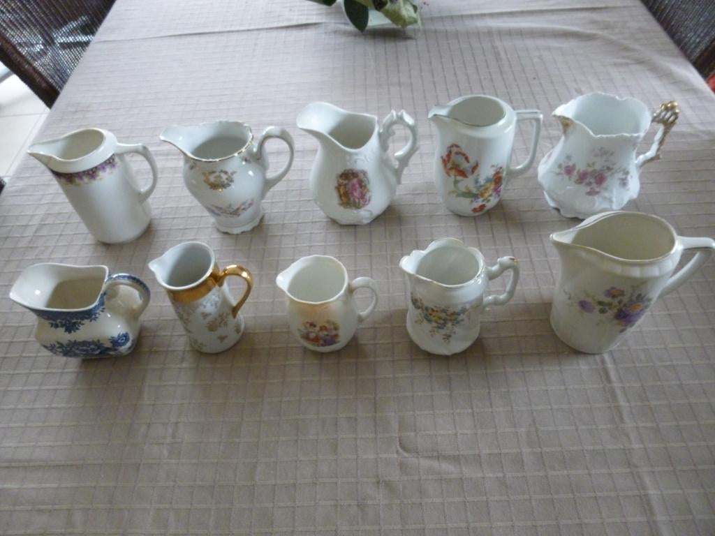 10 oude melkkannetjes, Antiek en Kunst, Ophalen of Verzenden