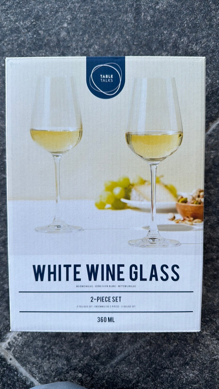 6 witte wijnglazen - NIEUW, Ophalen, Nieuw, Overige typen