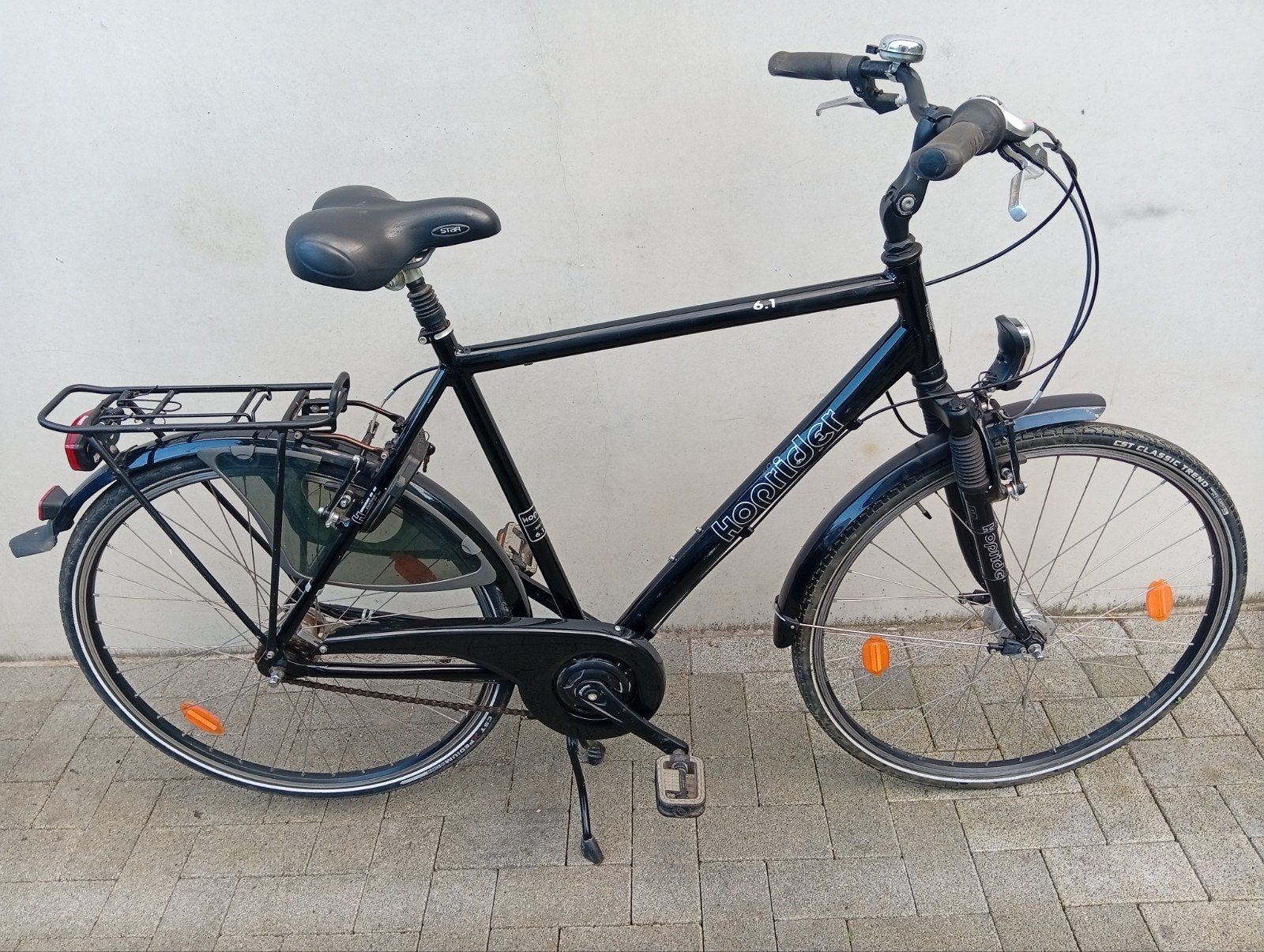 Herenfiets alu Rockrider 28inch 7speed framemaat 61 XL, Gebruikt, Vering, Velgrem, 61 tot 65 cm