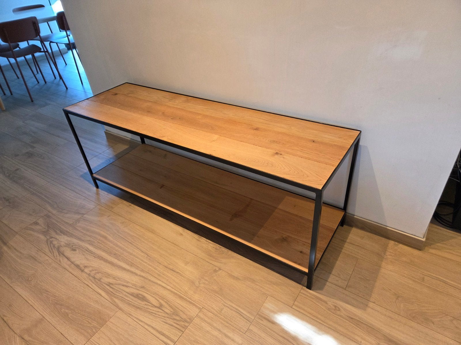 Bijzettafel / Tv tavel, Ophalen, Gebruikt, 100 tot 150 cm, Eikenhout
