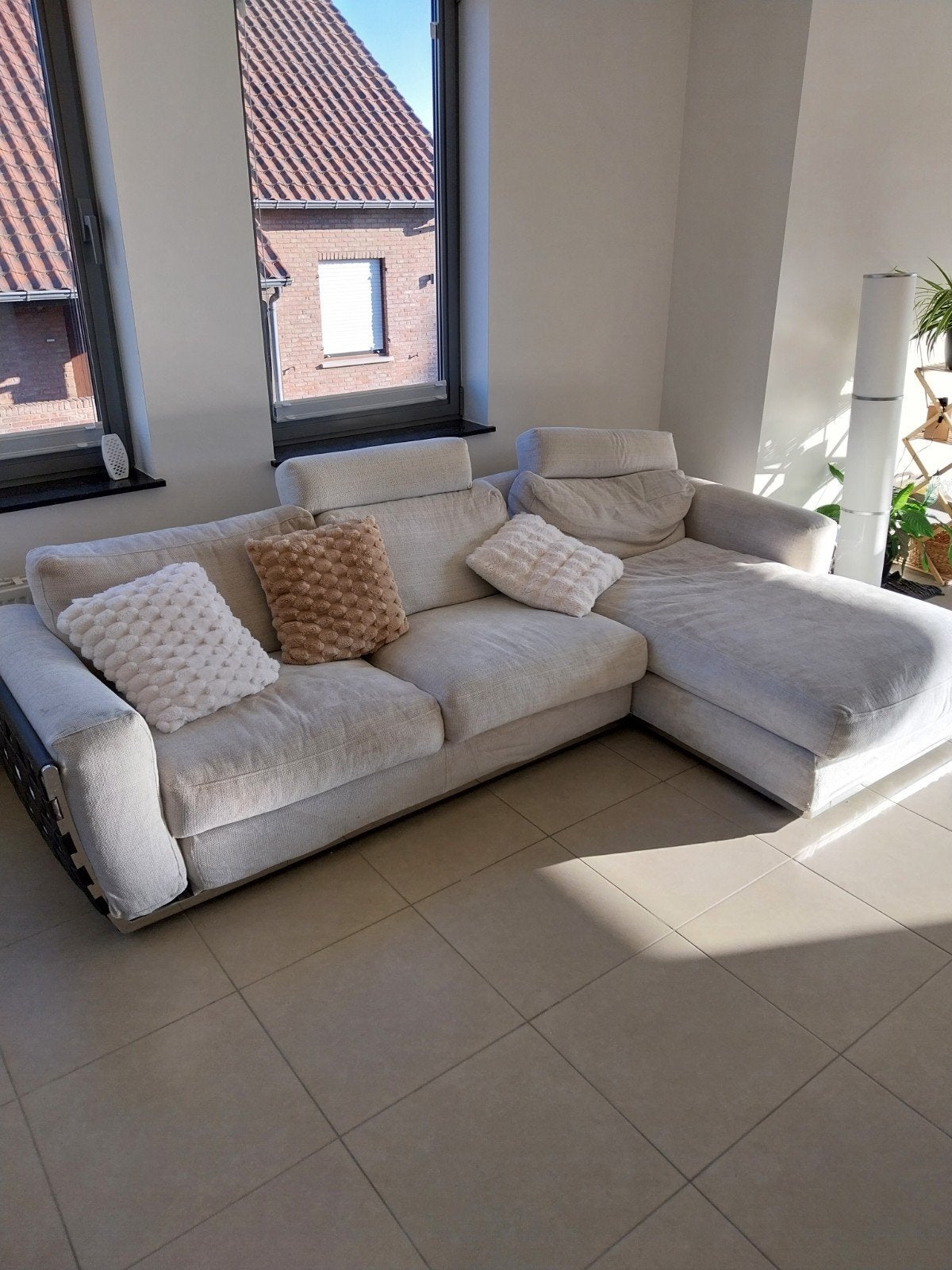 4 zit salon met voetbank., Huis en Inrichting, Ophalen, 250 tot 300 cm, 75 tot 100 cm, Zo goed als nieuw