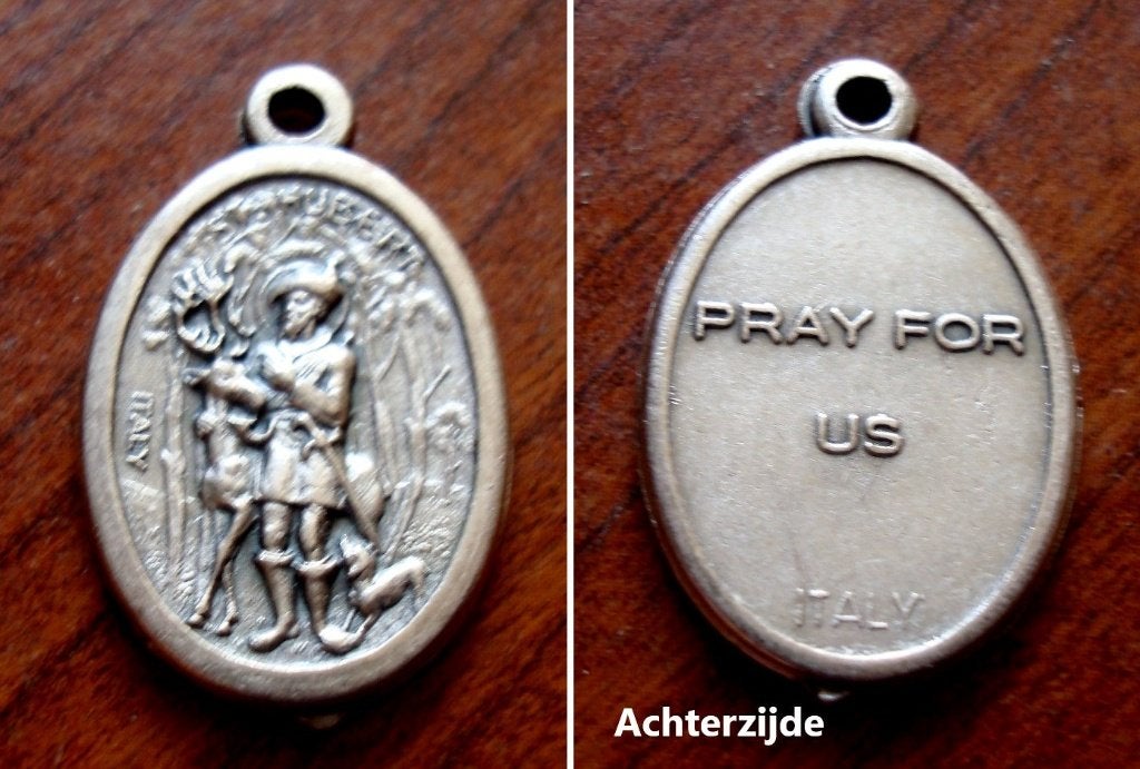 Medaille patroonheilige St. Hubertus (jagers), Collections, Religion, Envoi, Comme neuf, Autres types, Christianisme | Catholique