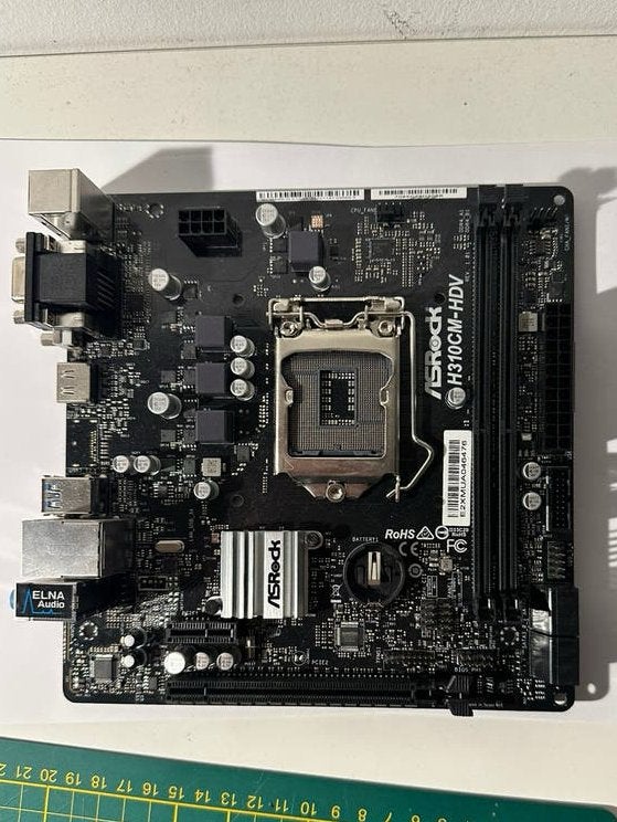 AsRock H310CM-HDV moederbord, Computers en Software, Ophalen of Verzenden, Zo goed als nieuw, Intel, DDR4