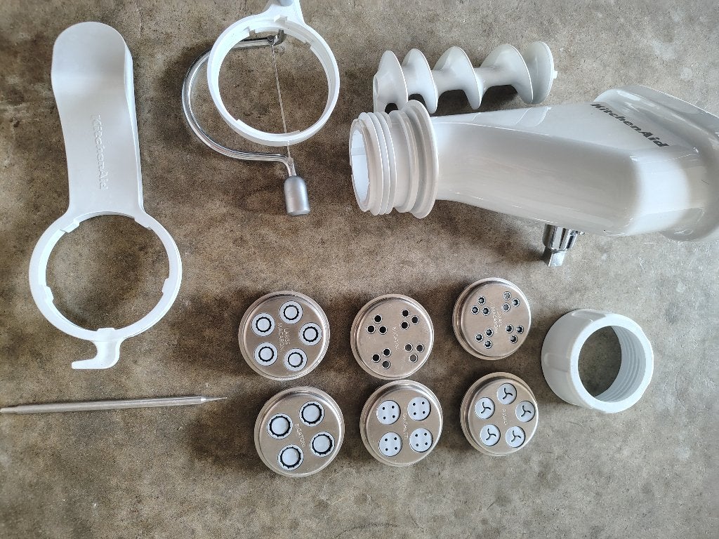 KitchenAid Pastamaker set, Huis en Inrichting, Ophalen, Zo goed als nieuw, Pastamachine, Wit