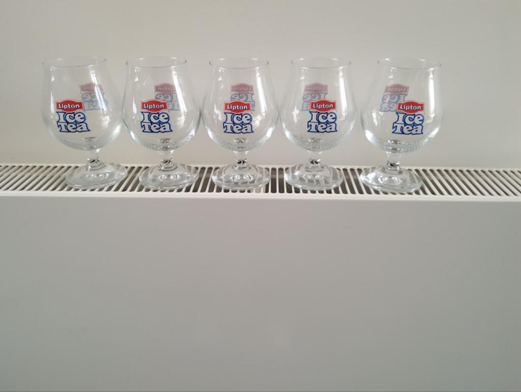5 Lipton ice tea glazen, Ophalen