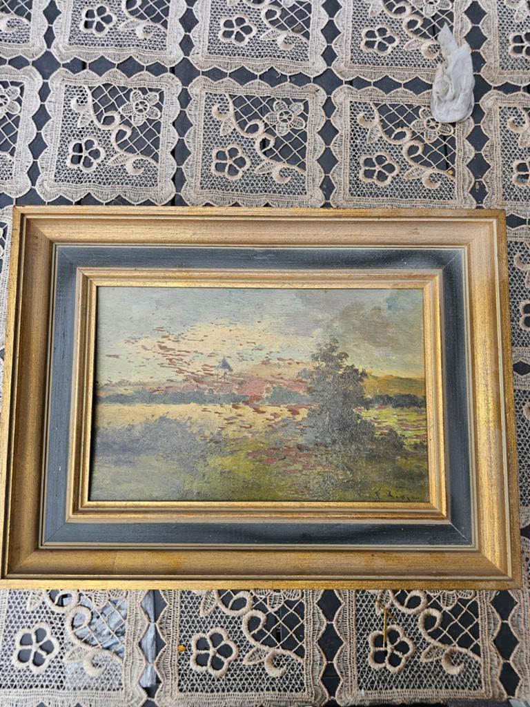 Oude schilderkunst - Impressionistisch landschap - Gesigneer, Ophalen