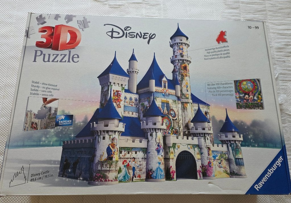 Puzzle 3D Disney Castle en parfait état, Hobby & Loisirs créatifs, Enlèvement ou Envoi, Moins de 500 pièces, Comme neuf, Rubik's Cube ou Puzzle 3D