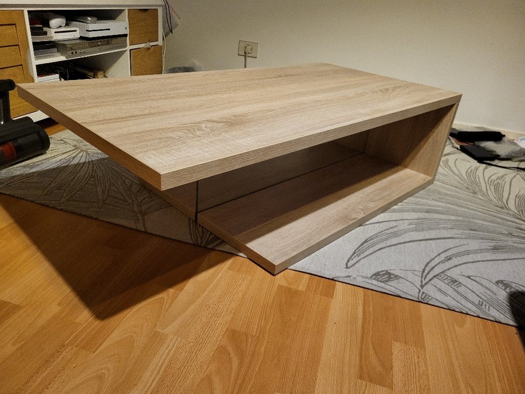 Table de salon originale, Maison & Meubles, 100 à 150 cm, Chêne, Comme neuf, Contemporain