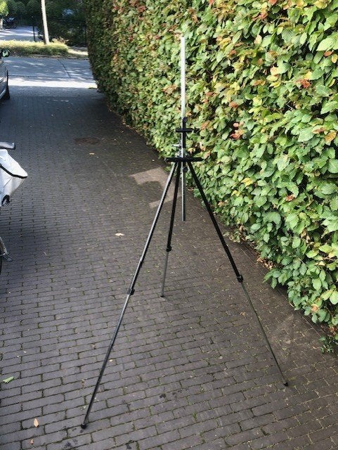 ijzeren schildersezel, Ophalen, Gebruikt