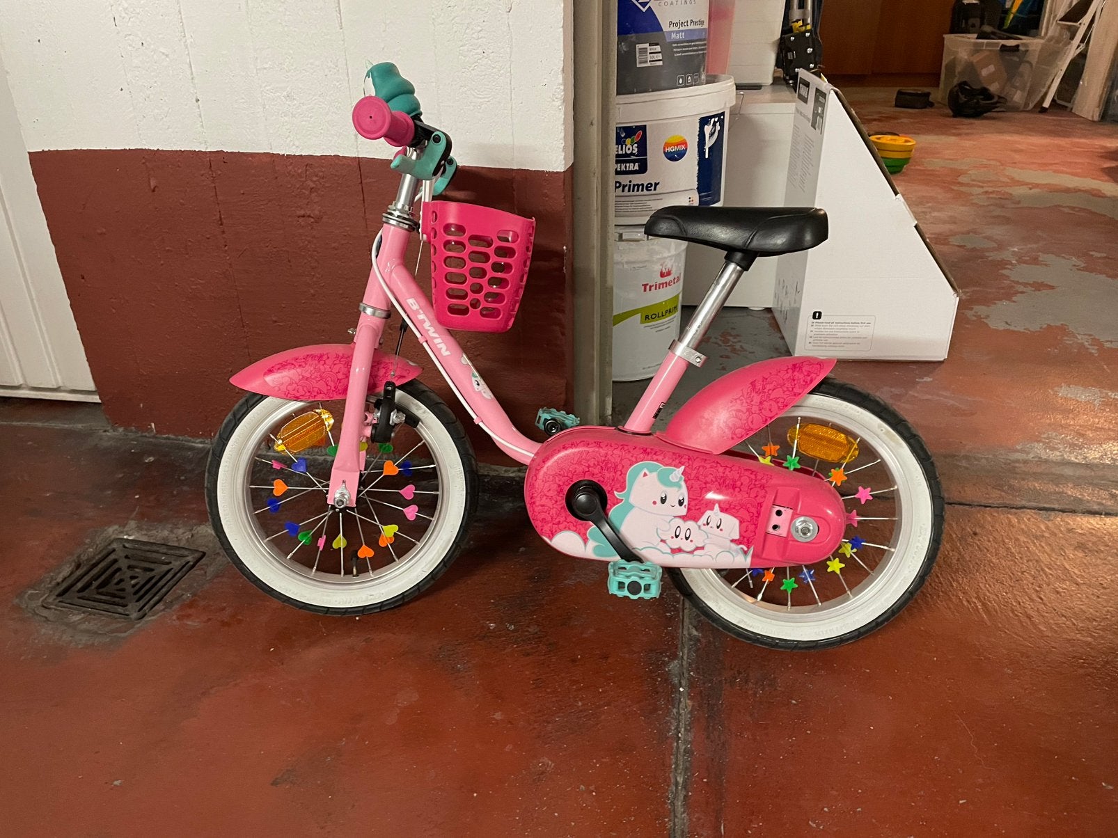 14 inch kinderfiets, Fietsen en Brommers, Ophalen, Zo goed als nieuw, Velgrem, Minder dan 16 inch