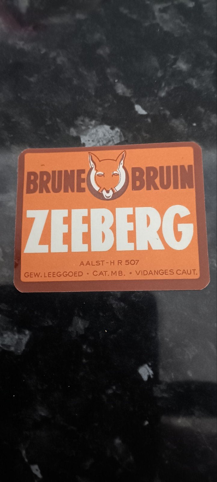 oud bieretiket bruin  br Zeeberg Aalst, Ophalen of Verzenden