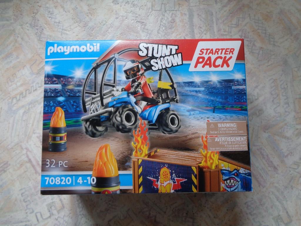 PLAYMOBIL  Stuntshow Quad met vuurhelling - 70820, Ophalen of Verzenden, Nieuw, Complete set