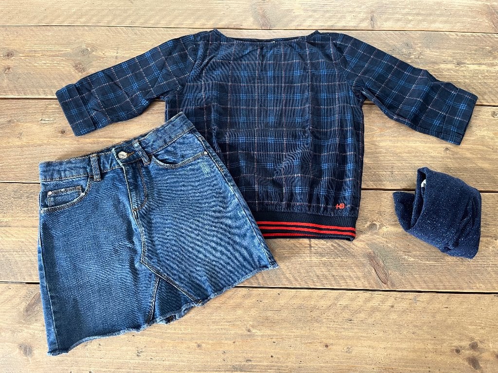Ensemble 4 pc JBC bel & bo Someone avec jupe (en jean) 134, Enlèvement ou Envoi, JBC, Fille, Ensemble